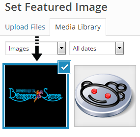 upload featured image