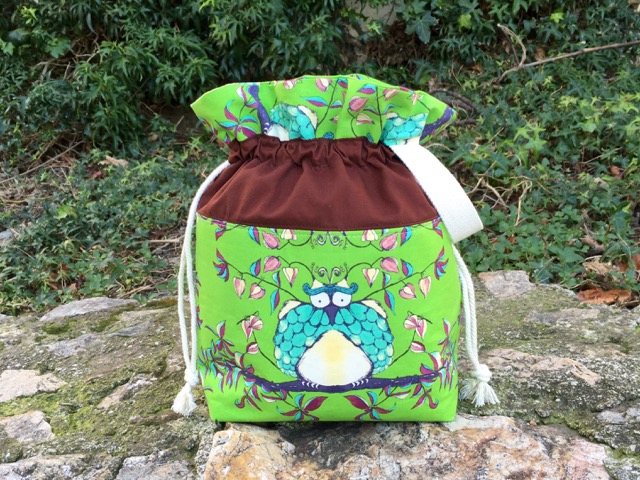 Green drawstring bag