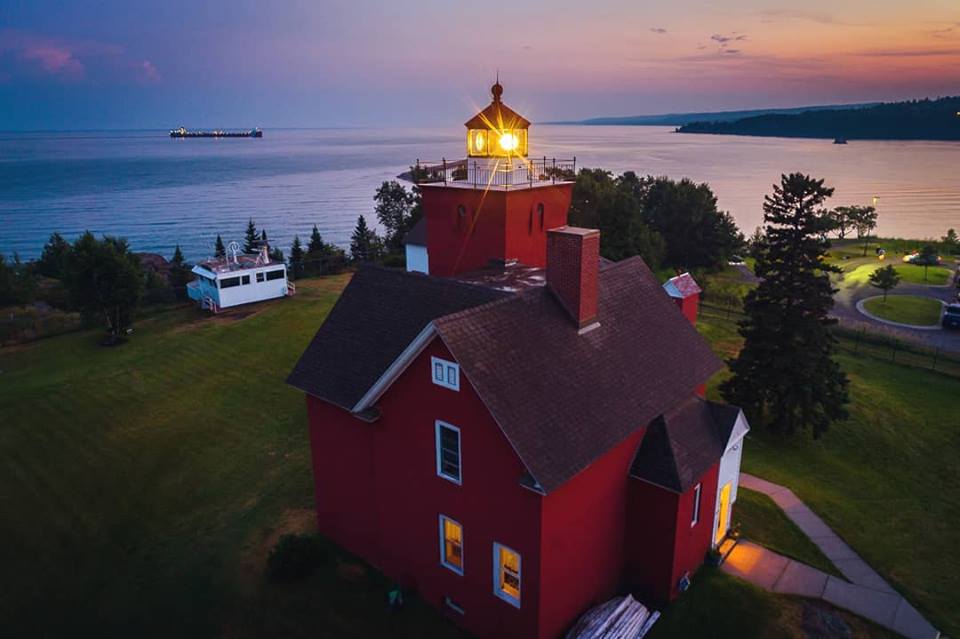 Duluth Harbor Cam Two Harbors Lighthouse by Christian Dalbec