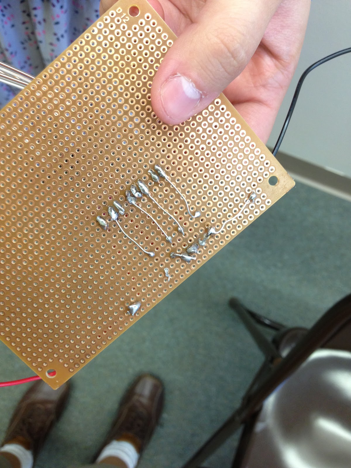 SensorBased Electronic Art Perf Board Progress