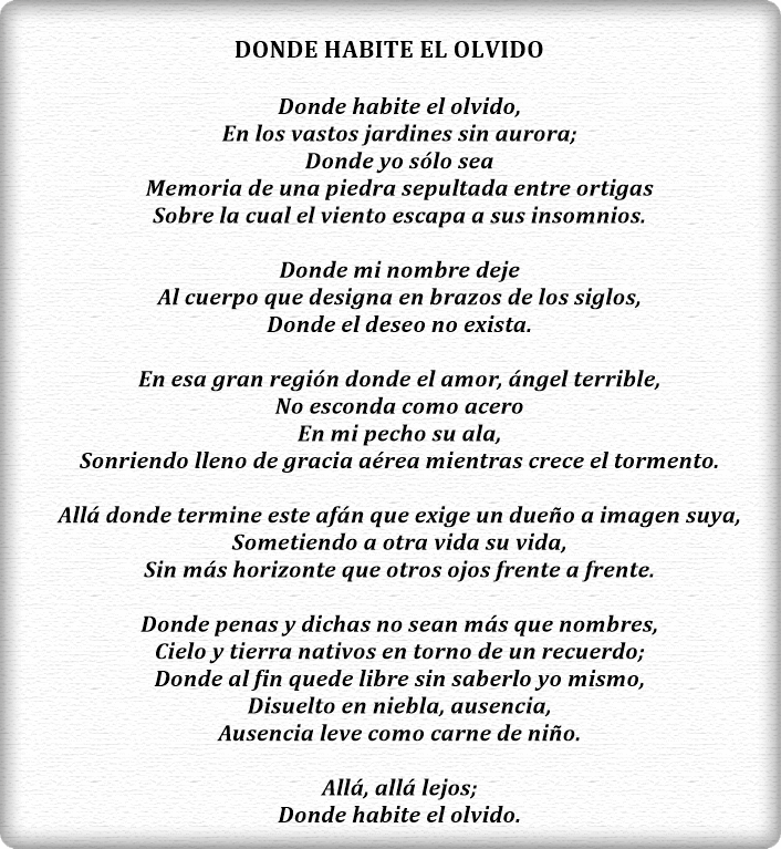 donde habite el olvido cernuda