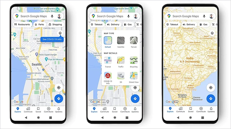 Карты Google показывают вспышки Covid-19 в мире Карты Google показывают вспышки Covid-19