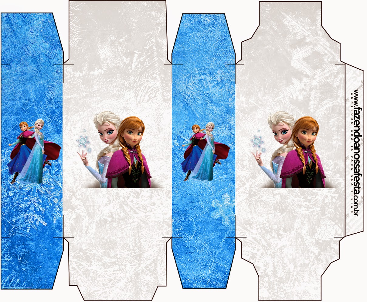 Frozen Nevando: Cajas para Imprimir Gratis. Cajas de Frozen para imprimir gratis