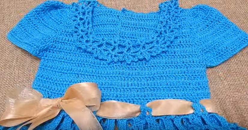 vestido de croche infantil 3 anos