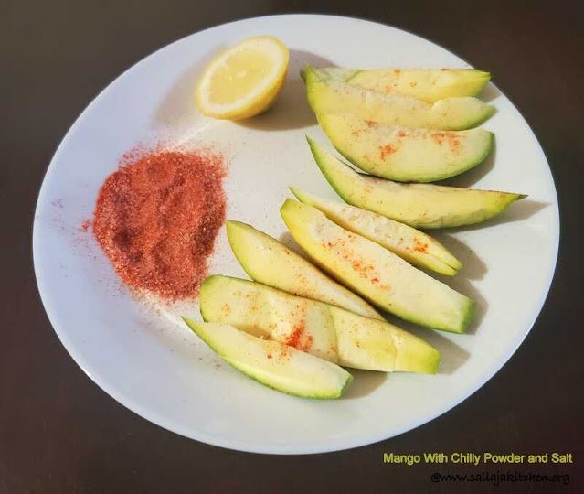 images of Mango With Chili Powder / Raw Mango With Chilly Powder And Salt