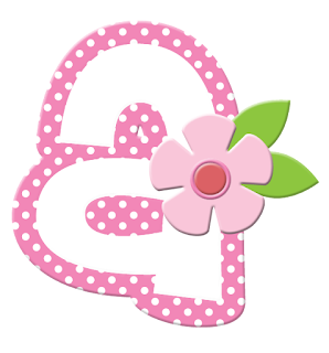 Alfabeto con Flores y Orilla Rosa