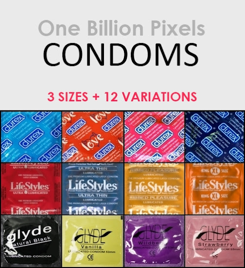 Condoms & Lubricants (Decorative Only) One Billion Pixels