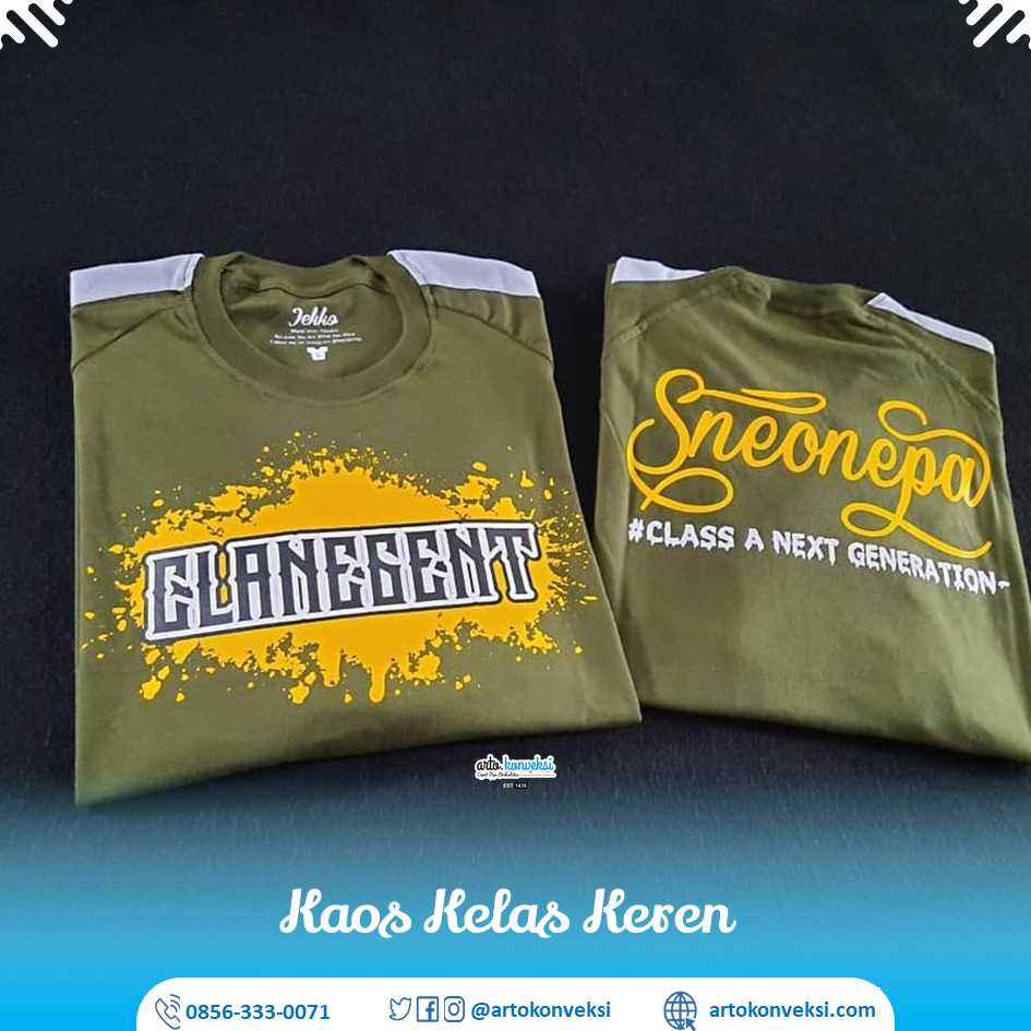 Baju Kelas Custom Keren 08563330071 Konveksi dan Bordir