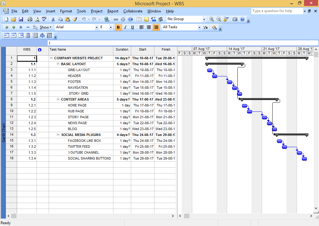 Software Engineering WBS Work Breakdown Structure