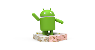 wallpaper of android Nougat with green robot