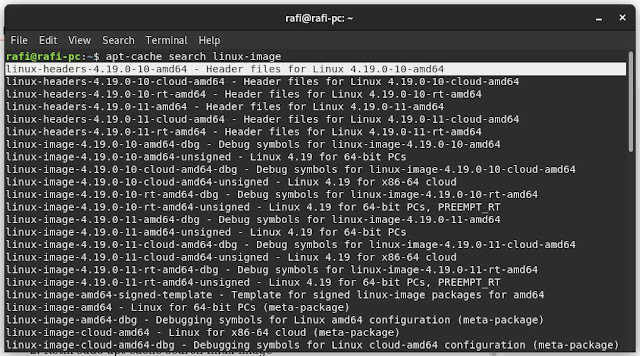 cara downgrade kernel debian linux