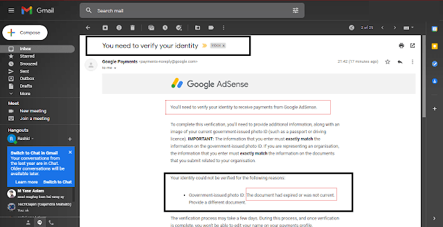 How I got fast approval of google AdSense account pin verification? Under 18 Age - codewithasad