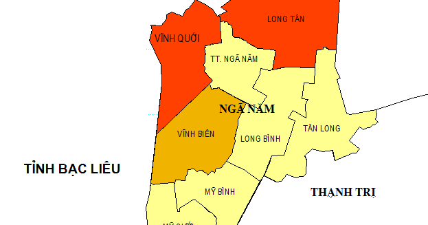 Bản đồ Thị xã Ngã Năm, Tỉnh Sóc Trăng - Bản đồ Sóc Trăng