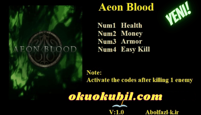 Aeon Blood: 1.0 Para + 4 Trainer Hilesi İndir 2021