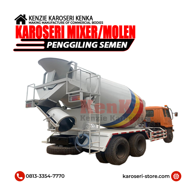Jual Karoseri Mixer - Molen - Concrete : Bekasi - Jakarta - Bogor