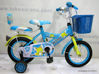 1 Sepeda Anak Red Fox BMX Sandaran Boncengan 12 Inci