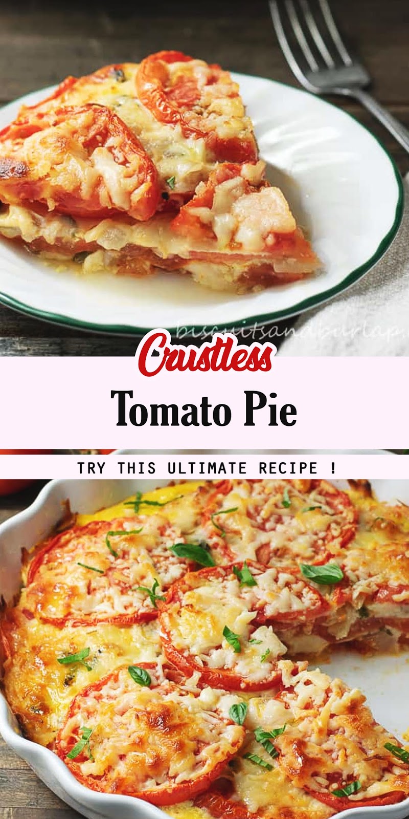 Crustless Tomato Pie - 3 SECONDS