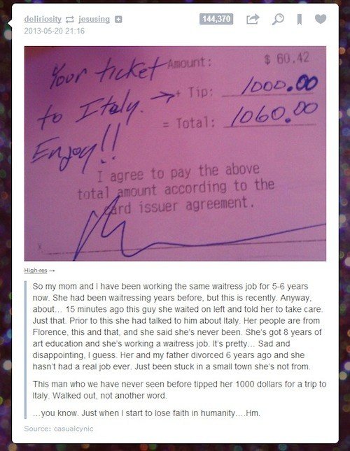 Faith in humanity restored - kind acts from strangers