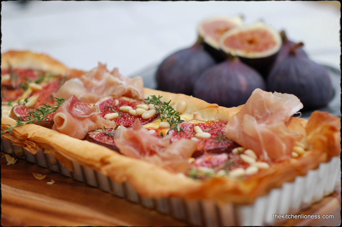The Kitchen Lioness Filo Tart with fresh Figs & Prosciutto l Filotarte mit frischen Feigen