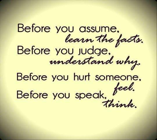 Before you act....