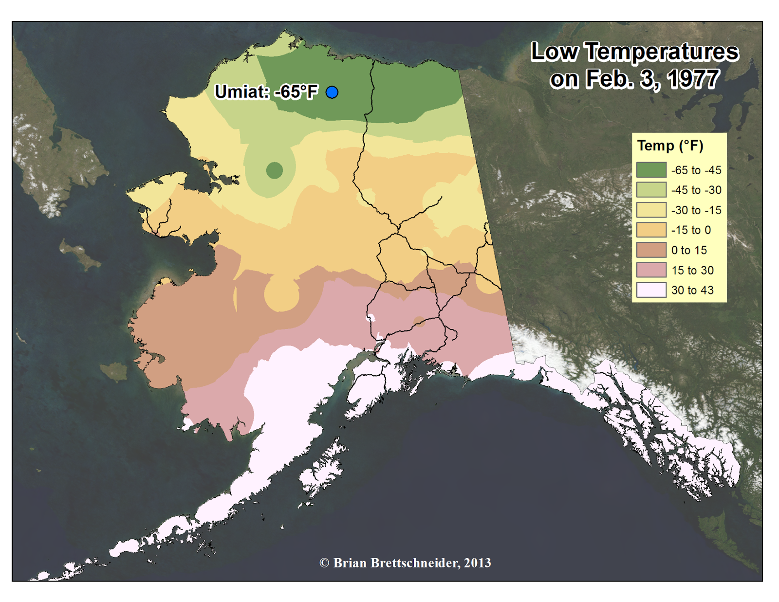Deep Cold Alaska Weather & Climate Maximum Statewide Temperature Range