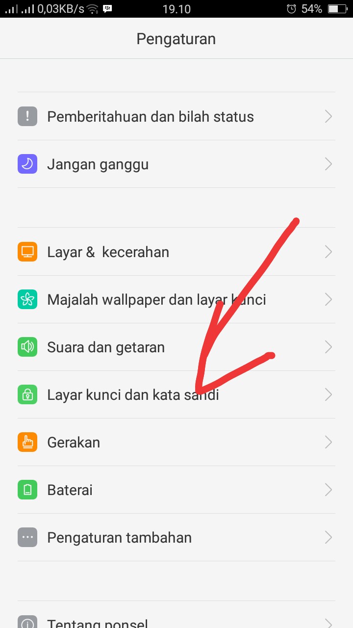 Cara Menonaktifkan Kunci Enkripsi Aplikasi Oppo F7 Phone Tekno
