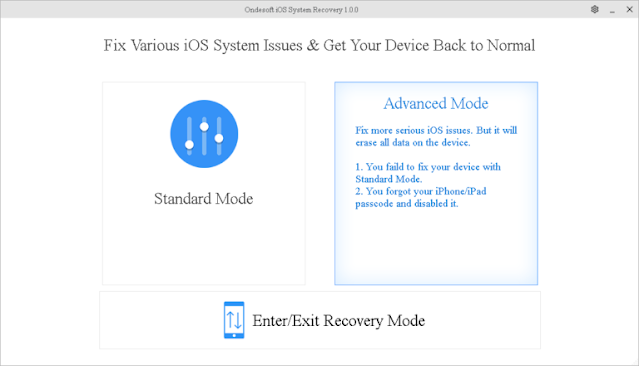 Ondesoft iOS System Recovery 2.0.0
