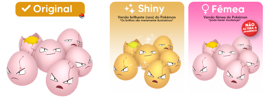 ◓ Pokédex Completa: Exeggcute (Pokémon) Nº 102