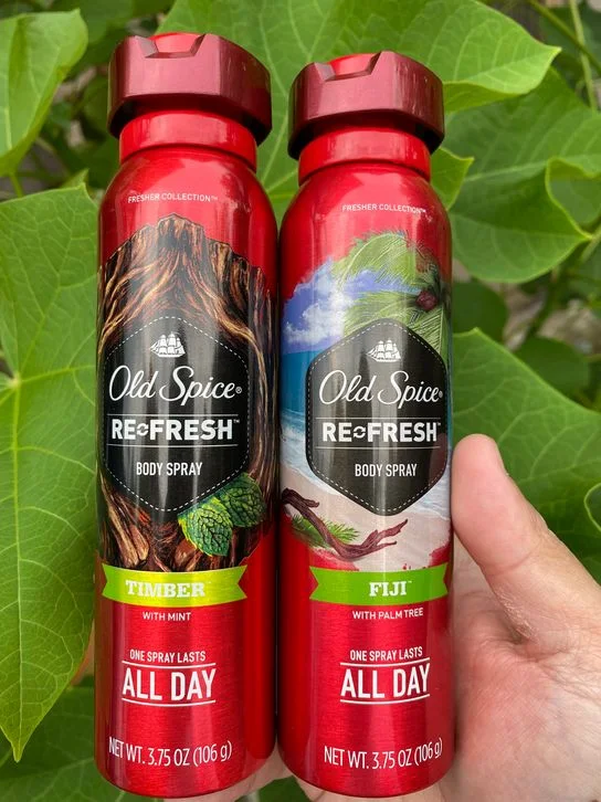 Old Spice Body Spray Timber and Fiji scents