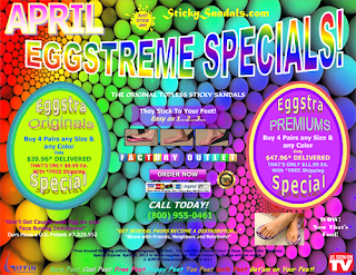 TOPLESS SANDALS: TOPLESS SANDALS EGGSTREME SPECIALS RELEASED - STICKY SANDALS