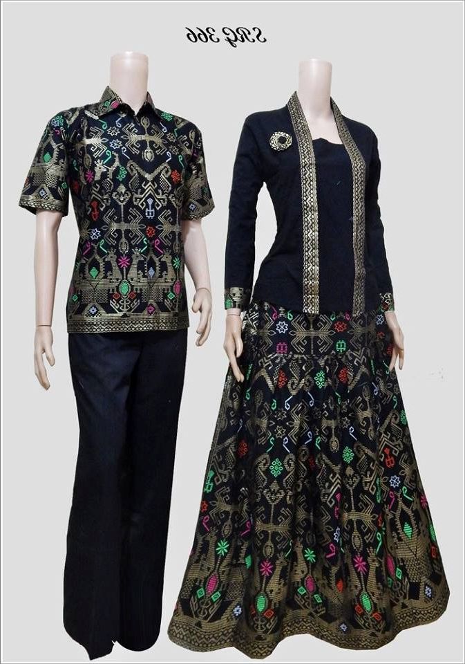 45 Model Baju Batik Couple Blouse Modern Sarimbit 