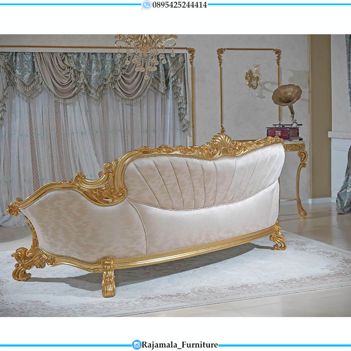 Sofa Tamu Mewah Ukiran Jepara Luxury Golden Duco Color RM-0752