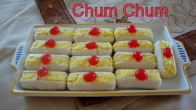 images of Chum Chum Recipe / Cham Cham Recipe / Bengali Chum Chum Recipe 