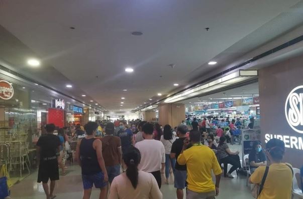 People flocked SM North EDSA during the first day of MECQ
