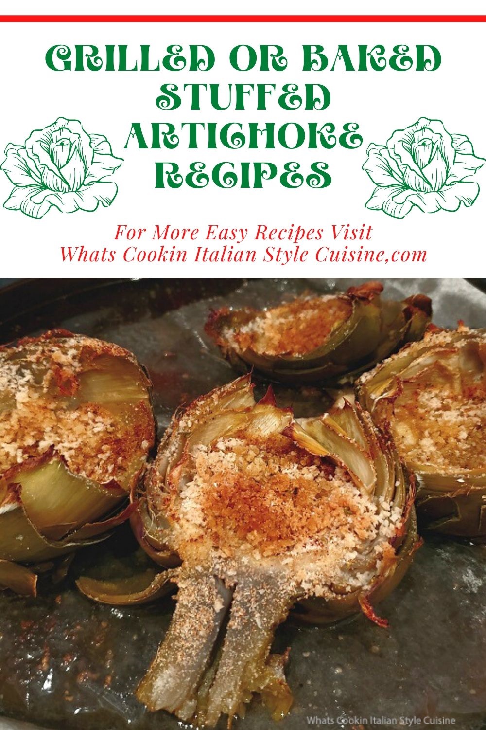 these are a pan of baked stuffed artichokes