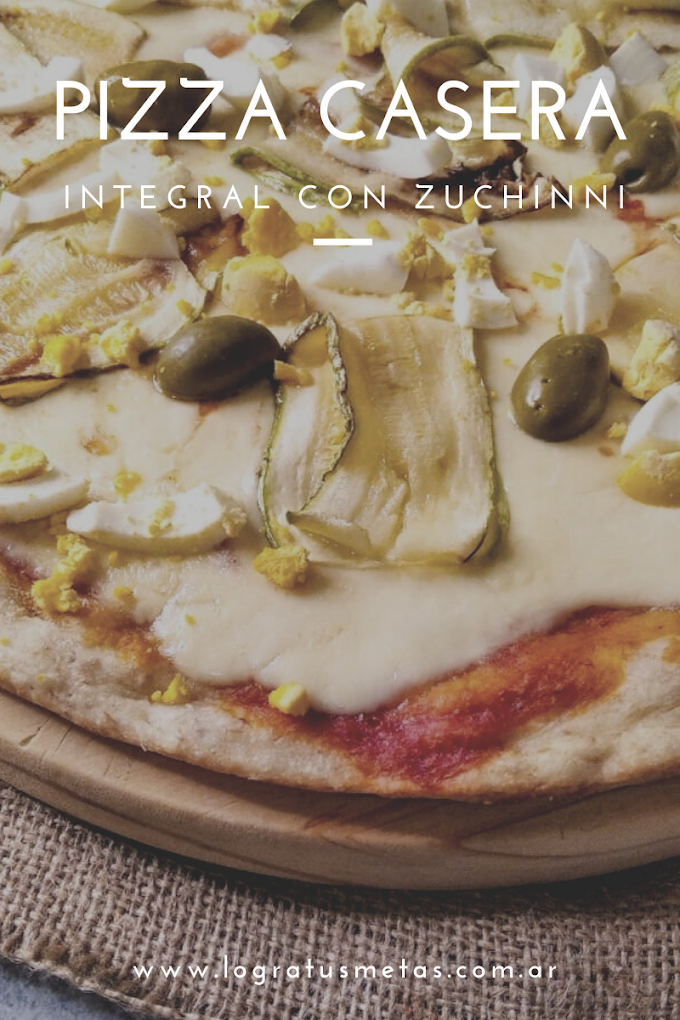 Receta Pizza integral con zuchinni fácil (Sin amasar!)