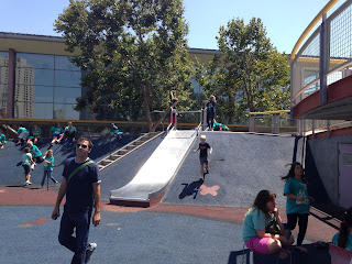 Yerba Buena Gardens playground--built on the roof of the Moscone Center