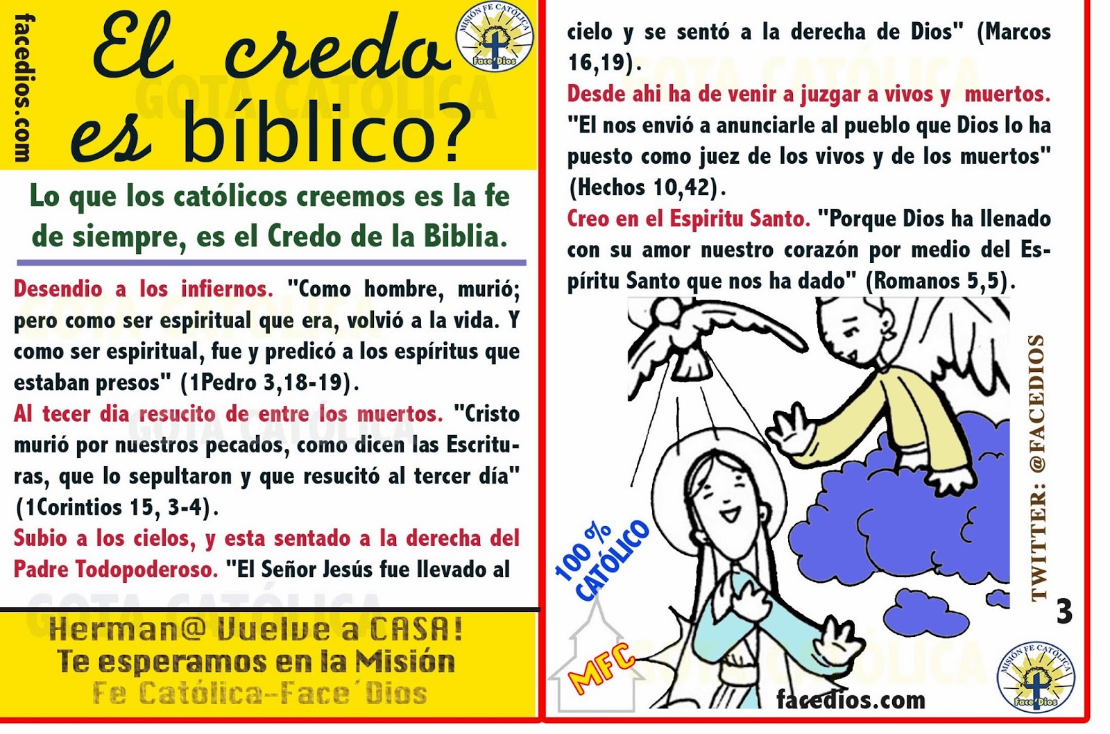 GOTA CatólicaGotas de Dios El credo es bíblico? Lo que los católicos