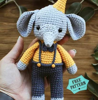 PATRON GRATIS ELEFANTE AMIGURUMI 41717