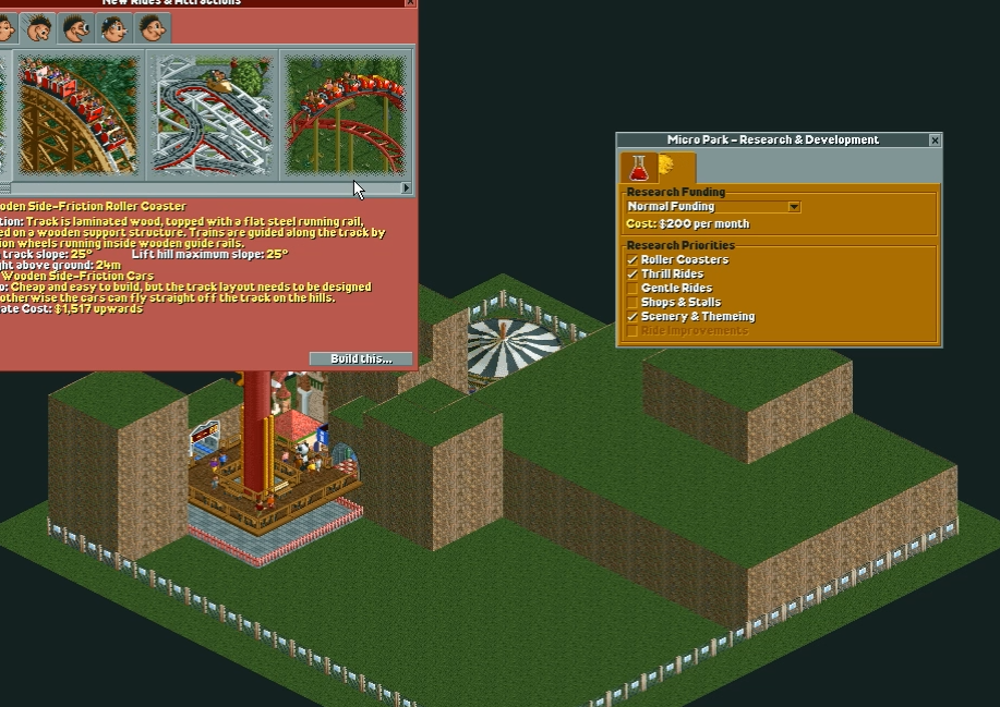 (스압주의) 롤러코스터 타이쿤 장인 - 킹무성