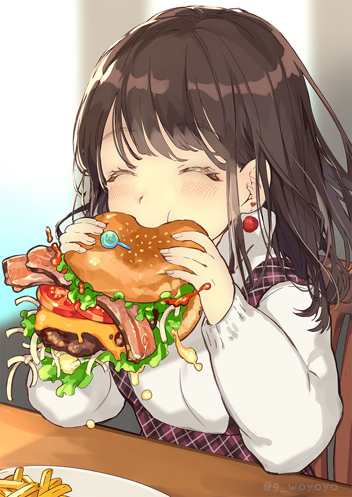 Kết quả hình ảnh cho anime hamburger