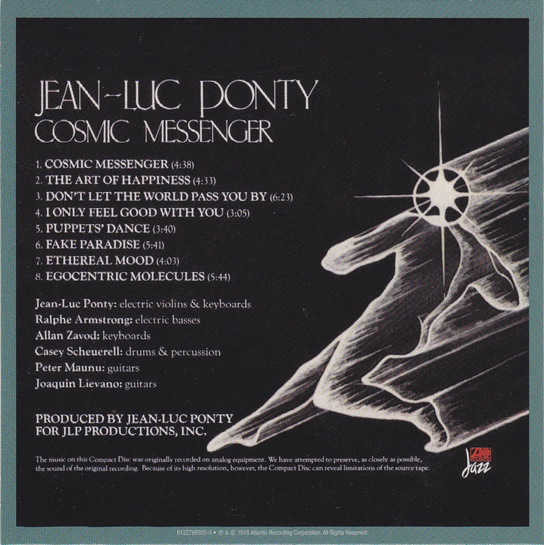 ENTRE MUSICA JEANLUC PONTY Cosmic Messenger (1978)