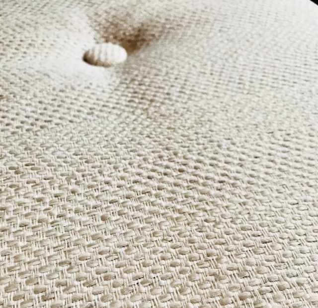 Sharpe Southern Home How to Recover a Tufted Ottoman (No Sew)