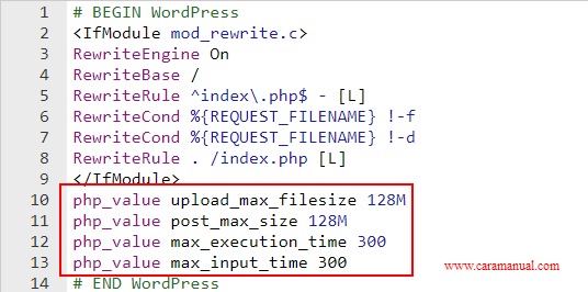 mengubah ukuran maksimal upload file di htaccess mengubah ukuran maksimal upload file di htaccess