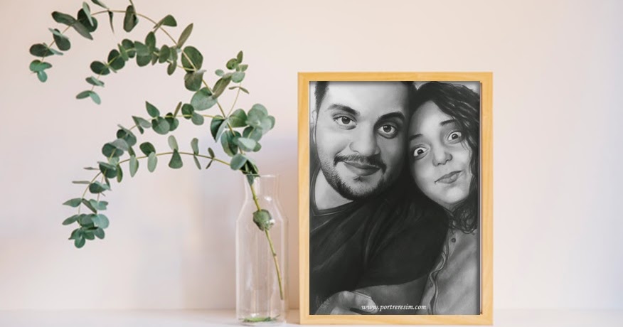 En güzel yılbaşı hediye önerileri Karakalem Portre Resim Çizimi - Hediye Gurmesi