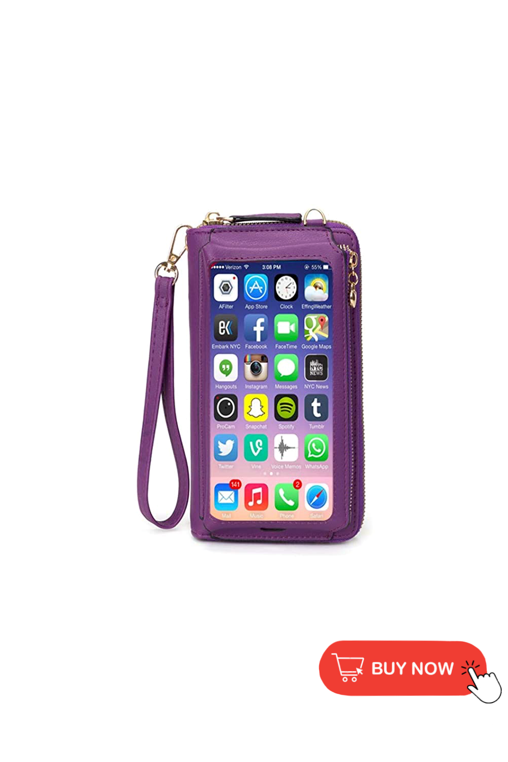 waterproof touch screen purse