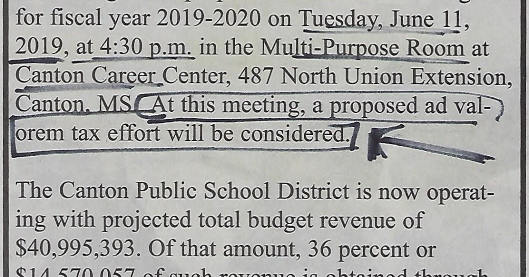 Jackson Jambalaya Canton Tax Increase?