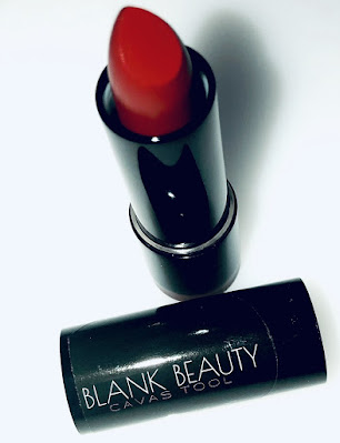 Blue red cream lipstick