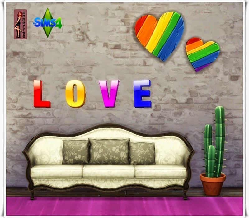 My Sims 4 Blog: Wall Letters by Annett