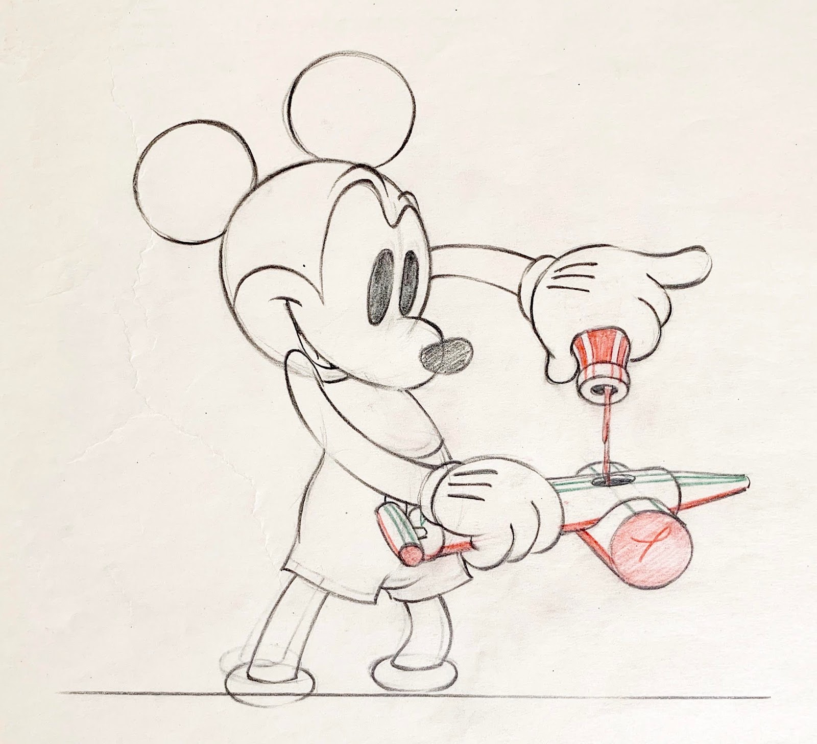 Buy Mickey Mouse Disney Cartoon Art Colour Pencil Drawing High Online in  India  Etsy